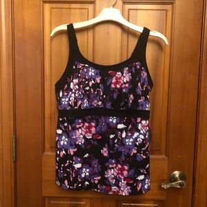 Denim & Co Beach Swim Tankini Top